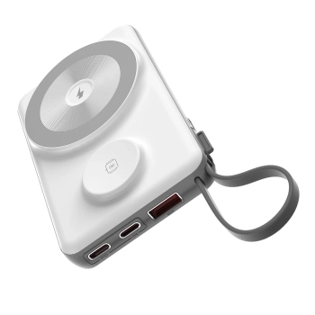  Power bank 10000mAh LED USB-C USB-A Lightning MagSafe Apple Watch - biały - zdj. dodatkowe 2