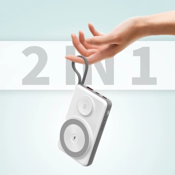  Power bank 10000mAh LED USB-C USB-A Lightning MagSafe Apple Watch - biały - zdj. dodatkowe 6