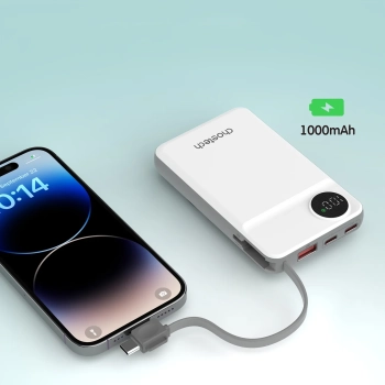  Power bank 10000mAh LED USB-C USB-A Lightning MagSafe Apple Watch - biały - zdj. dodatkowe 8