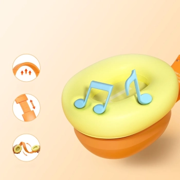  Słuchawki bezprzewodowe ANC KH03 dla dzieci bezpieczne z kontrolą głośności - pomarańczowe - zdj. dodatkowe 8