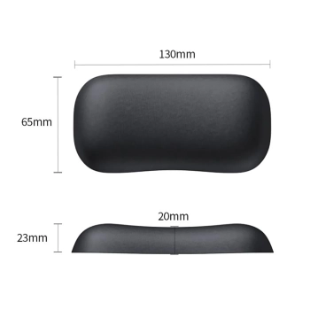  Ergonomiczna podkładka pod nadgarstek 130 x 65 mm - czarna - zdj. dodatkowe 2