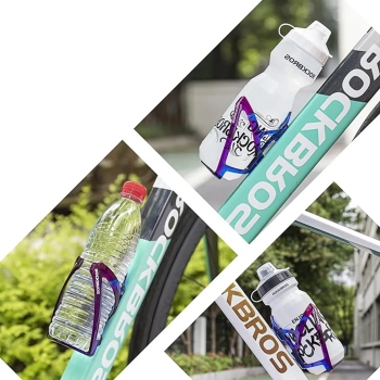  Uchwyt rowerowy na bidon butelkę - niebiesko-fioletowy - zdj. dodatkowe 1