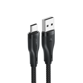  Kabel przewód elastyczny w oplocie USB-A - USB-C 3A 1.2m - czarny - zdj. dodatkowe 3
