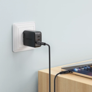  Kabel przewód elastyczny w oplocie USB-A - USB-C 3A 1.2m - czarny - zdj. dodatkowe 5