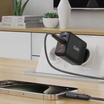  Kabel przewód elastyczny w oplocie USB-A - USB-C 3A 1.2m - czarny - zdj. dodatkowe 6