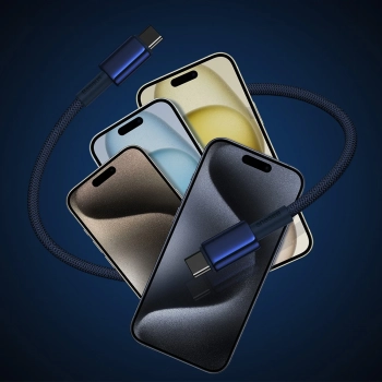  Kabel przewód Tungsten Gold USB-C - USB-C 100W 2m - granatowy - zdj. dodatkowe 8