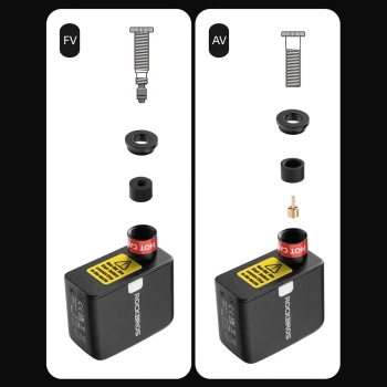  MINI Pompka rowerowa elektryczna USB Schrader Presta 6.9bar 100PSI - czarna - zdj. dodatkowe 2