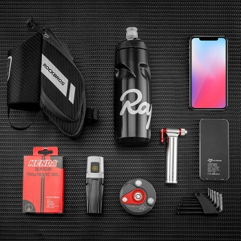  Torba rowerowa pod siodełko z kieszonką na butelkę bidon 1.5l - czarna - zdj. dodatkowe 8