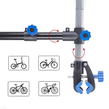  Wielofunkcyjny stojak serwisowy uchwyt do rowerów nablatowy - czarny - zdj. dodatkowe 5