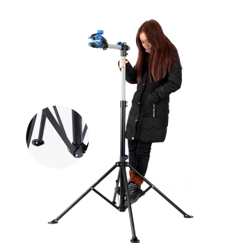  Wielofunkcyjny stojak serwisowy uchwyt do rowerów podłogowy - czarny - zdj. dodatkowe 3