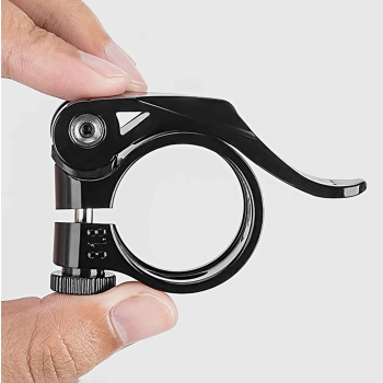  Obejma rowerowa zacisk do sztycy 27.2 i 28.6 mm pod siodełko z szybkozamykaczem - czarna - zdj. dodatkowe 8