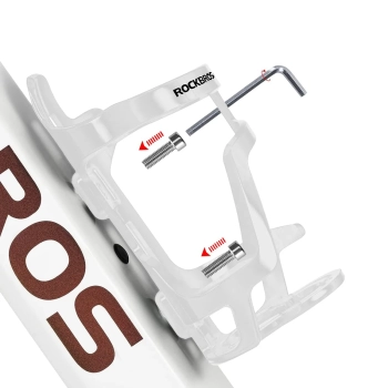  Uchwyt rowerowy z poliwęglanu na butelkę bidon śr. 51-73 mm - biały - zdj. dodatkowe 1