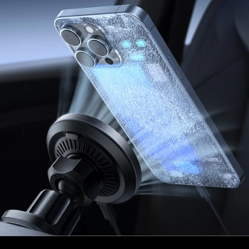  Uchwyt samochodowy z ładowarką indukcyjną MagSafe z chłodzeniem telefonu - czarny - zdj. dodatkowe 8