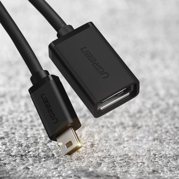  Adapter przejściówka mini USB-B (męski) - USB-A (żeński) OTG 10cm - szary - zdj. dodatkowe 6