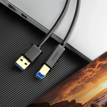  Kabel przewód do drukarki USB-A 3.0 - USB-B 5Gbps 1m - czarny - zdj. dodatkowe 7