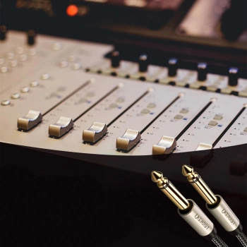  Kabel przewód audio mono TS jack 6.35mm - jack 6.35mm 2m - szary - zdj. dodatkowe 2