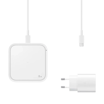  Ładowarka Samsung Wireless Charger Pad indukcyjna 15W + ładowarka sieciowa i kabel USB-C - biała - zdj. dodatkowe 6