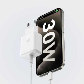  Ładowarka sieciowa USB-C PD 30W QC SFC - biała - zdj. dodatkowe 8