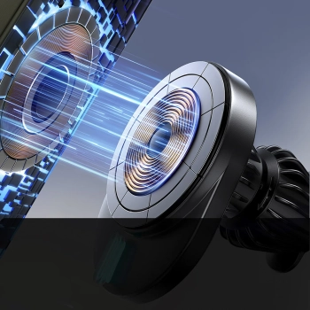  Uchwyt magnetyczny na telefon z ładowarką indukcyjną 15W na kratkę nawiewu - czarny - zdj. dodatkowe 5