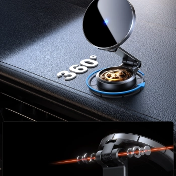  Uchwyt samochodowy magnetyczny na telefon z ładowarką indukcyjną 15W - czarny - zdj. dodatkowe 7