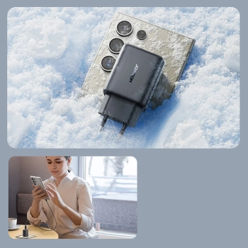  Ładowarka sieciowa USB-C 25W SFC PPS PD + kabel USB-C 1m - czarna - zdj. dodatkowe 8