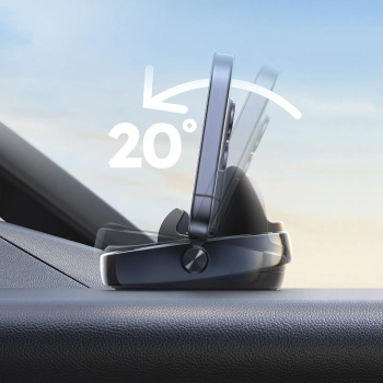  Uchwyt samochodowy z podstawką na telefon na deskę rozdzielczą - czarny - zdj. dodatkowe 9