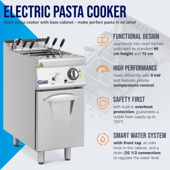  Makaroniarka warnik do makaronu elektryczny wolnostojący 400 V 9 kW - zdj. dodatkowe 3
