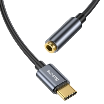 Adapter przejściówka do słuchawek USB-C - mini jack 3.5mm DAC 24 bit 48KHz - szary - zdj. dodatkowe 3