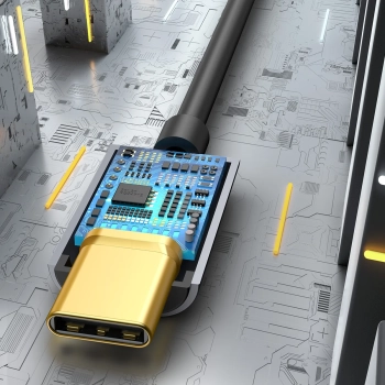  Adapter przejściówka do słuchawek USB-C - mini jack 3.5mm DAC 24 bit 48KHz - szary - zdj. dodatkowe 7