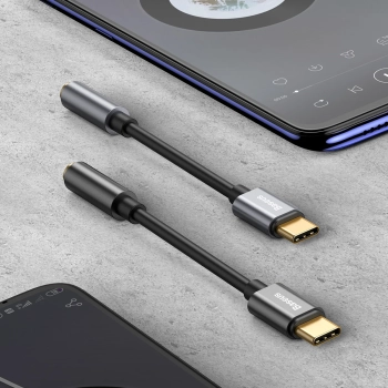  Adapter przejściówka do słuchawek USB-C - mini jack 3.5mm DAC 24 bit 48KHz - szary - zdj. dodatkowe 8