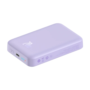 Powerbank magnetyczny indukcyjny 10000mAh 20W + kabel USB-C - fioletowy - zdj. dodatkowe 2