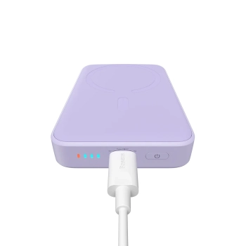  Powerbank magnetyczny indukcyjny 10000mAh 20W + kabel USB-C - fioletowy - zdj. dodatkowe 3