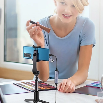  Adapter przejściówka HDMI (żeński) - USB-A / USB-C (męski) - szary - zdj. dodatkowe 3