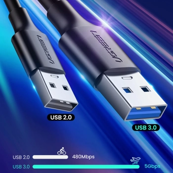  Kabel przewód USB-A 3.0 - USB-C 3A 0.5m - czarny - zdj. dodatkowe 10