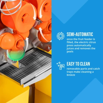  Wyciskarka półautomatyczna do pomarańczy 20 szt. / min 120 W - zdj. dodatkowe 4