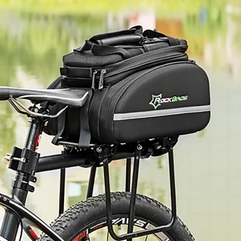  Torba rowerowa na bagażnik 35l z rozkładanymi kieszeniami A6-03BK - czarna - zdj. dodatkowe 6