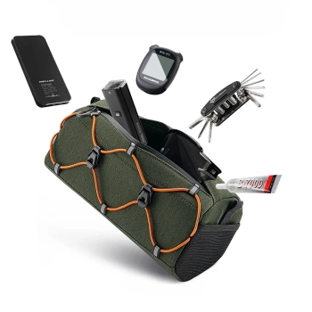  Torba rowerowa mocowana na kierownicę 2.2l - zielona - zdj. dodatkowe 1