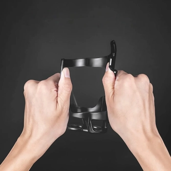  Uchwyt rowerowy na butelkę bidon mocowanie szyjką do dołu - czarny - zdj. dodatkowe 5