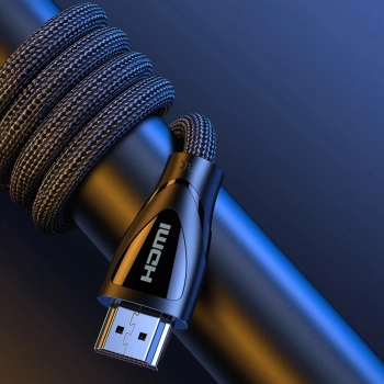  Kabel przewód audio video HDMI 2.1 8K 60Hz 4K 120Hz 1m - czarny - zdj. dodatkowe 5