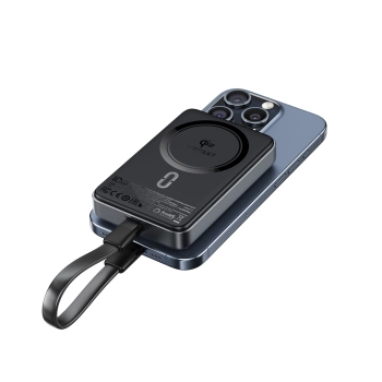  Powerbank magnetyczny 10000mAh 30W Qi2 z MagSafe - czarny - zdj. dodatkowe 3