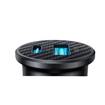  Ładowarka samochodowa Mini 15W USB-A USB-C - czarna - zdj. dodatkowe 3