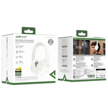  Słuchawki nauszne H6 ANC bezprzewodowe Bluetooth 5.3 IPX4 - białe - zdj. dodatkowe 3