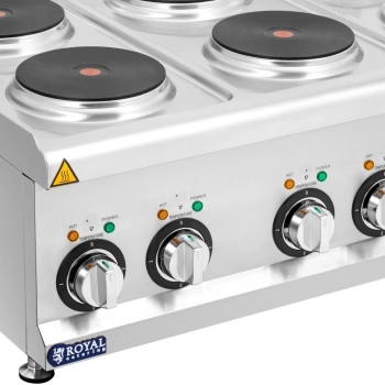  Kuchnia elektryczna nastawna 6 pól grzewczych śr. 19 cm 12 kW 400 V - zdj. dodatkowe 2