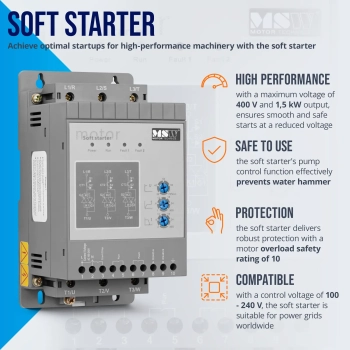  Soft starter do łagodnego rozruchu silników 3 A 1.5 kW 400 / 100-240 V - zdj. dodatkowe 3