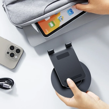  Stojak biurkowy uchwyt na telefon tablet - czarny - zdj. dodatkowe 8