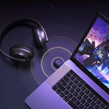  Adapter audio transmiter Bluetooth 5.3 aptX USB-C - czarny - zdj. dodatkowe 2