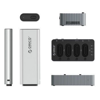  Stacja dokująca IT48N-C z funkcją klonowania na 4 dyski M.2 NVME - szara - zdj. dodatkowe 1