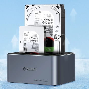  Stacja dokująca 6656C3-C z klonowaniem offline na 5 dysków 2.5'' / 3.5'' SATA HDD / SSD - szara - zdj. dodatkowe 2