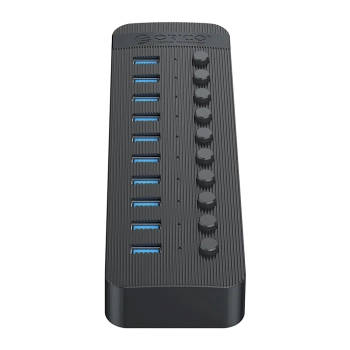  Hub CT2U3-10AB z włącznikami 10x USB-A - czarny - zdj. dodatkowe 2