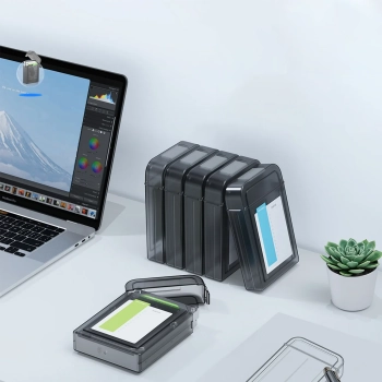  Etui ochronne PPH-35 pudełko na dysk 3.5'' - półprzezroczyste. szare - zdj. dodatkowe 1